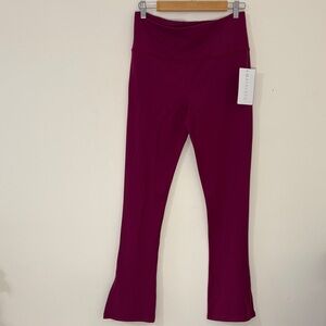 NWT Athleta Elation Ultra High Rise Split Slim Flare Pant Leggings Wildberry L